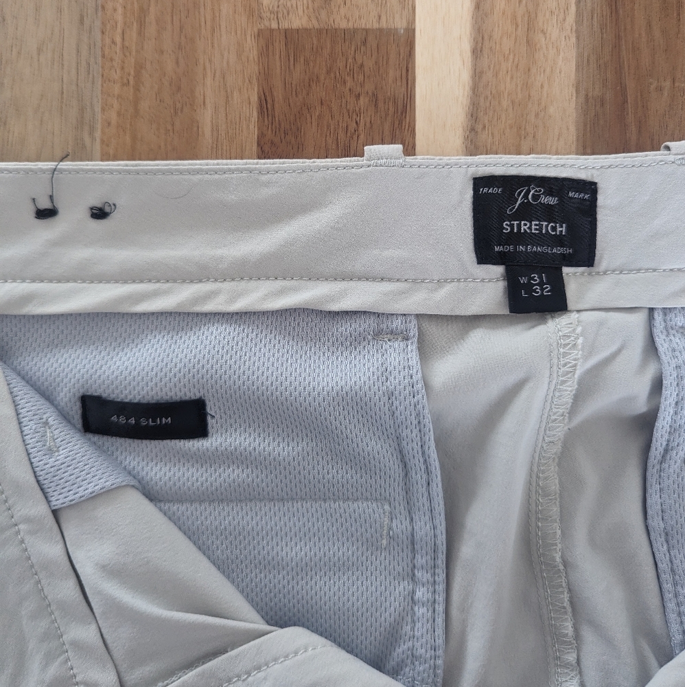 J. Crew 484 Slim Tech Pants 31x32